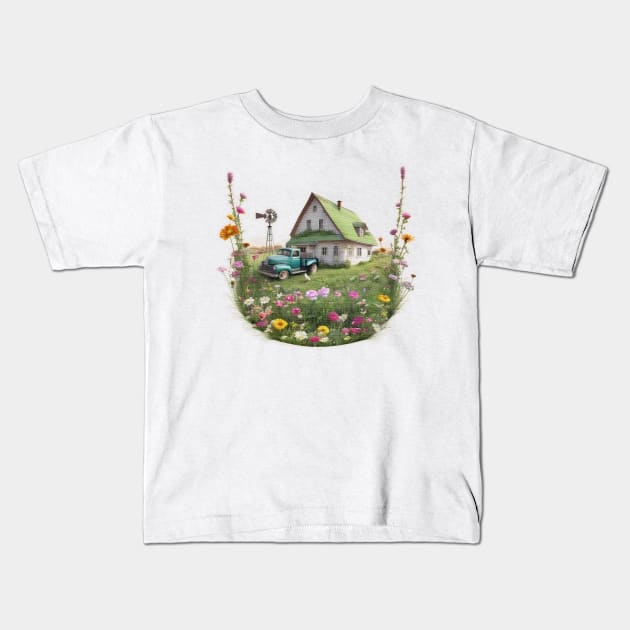 farm house Kids T-Shirt by JnS Merch Store